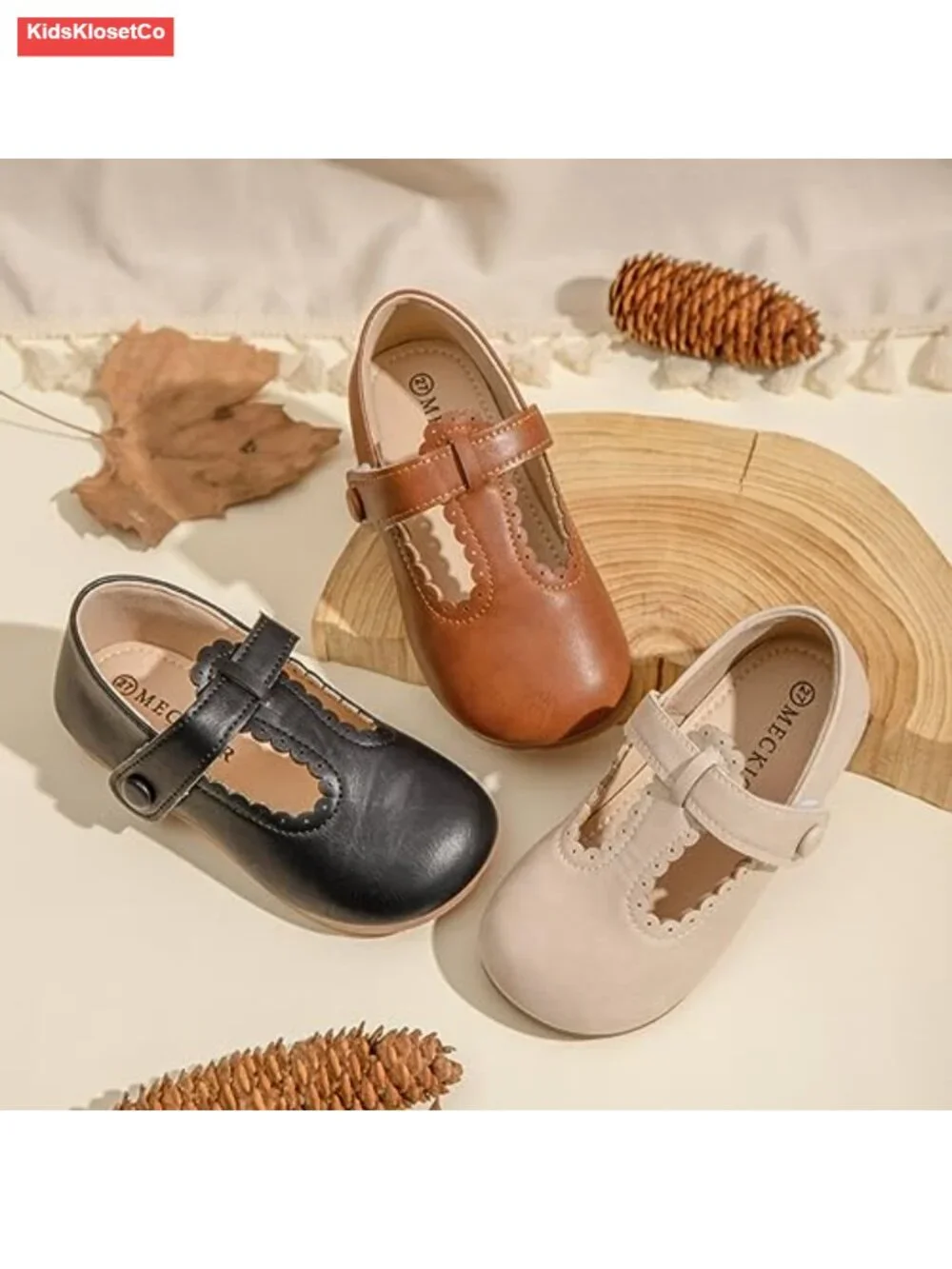 Toddler Mary Jane Dress Shoes Ballet Flats with Bow